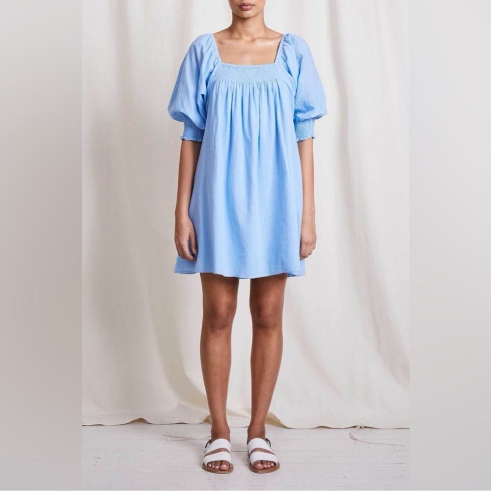 Light Blue Smocked Dress